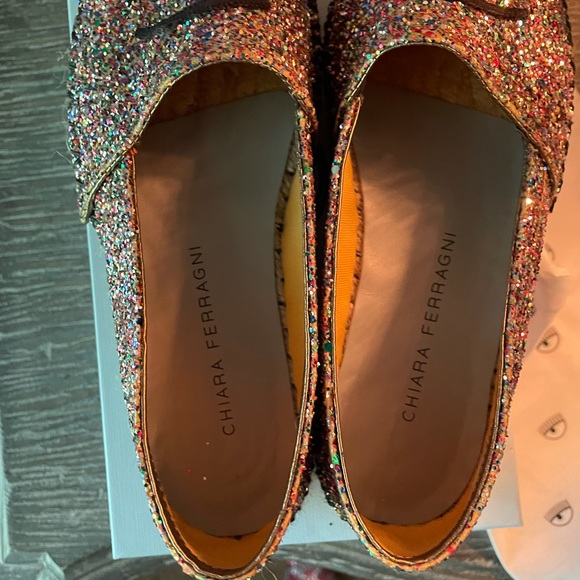 CHIARA FERRAGNI LASHES WINK GLITTER ESPADRILLES - Picture 5 of 9